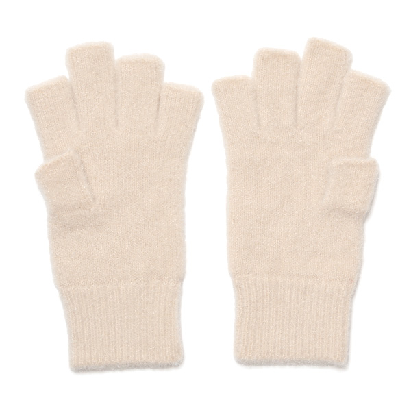 KURODA(クロダ) ナイロンソフトヤーン フィンガーレス レディース 手袋 アイボリー