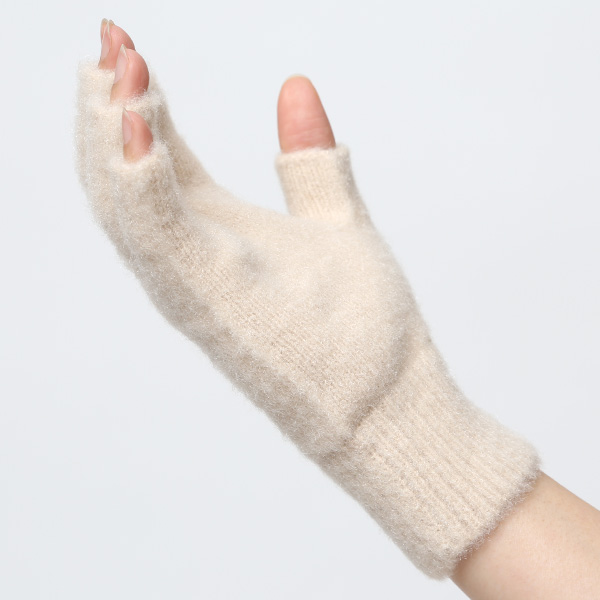  手袋 レディース ナイロンソフトヤーン素材 防寒 暖かい 柔らかい 肌触り ベージュ 肌色 タッチパネル スマホ操作可能 日本企画 ブランド 付け心地 良い 滑らか 履き心地 女性 KURODA(クロダ)