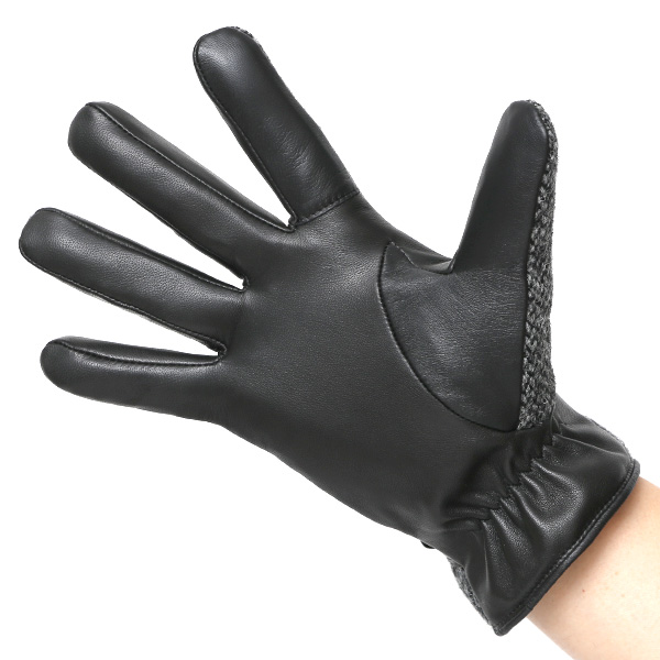 ハリスツイード 手袋 メンズ 防寒 暖かい 裏起毛 レザー 本革手袋 グレー グレイ 灰色 日本製 ブランド 通勤 ビジネス クリスマス プレゼント ギフト 化粧箱付き おしゃれ 高級 KURODA(クロダ)