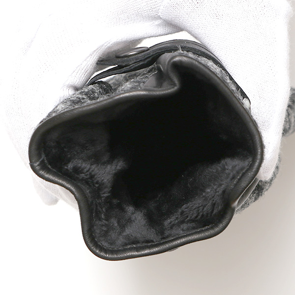  ハリスツイード 手袋 メンズ 防寒 暖かい 裏起毛 レザー 本革手袋 グレー グレイ 灰色 日本製 ブランド 通勤 ビジネス クリスマス プレゼント ギフト 化粧箱付き おしゃれ 高級 KURODA(クロダ)