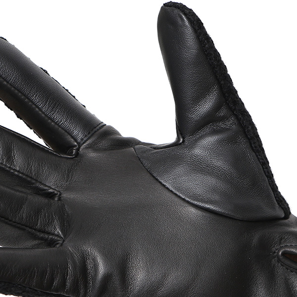  KURODA(クロダ) 革手袋 メンズ 鹿子編みニット×羊革 スマホ操作可能 本革 裏起毛 ブラック 黒 黒色 30代 40代 50代 男性 仕事 通勤 ビジネス プレゼント 化粧箱付き おしゃれ 暖かい 高級 KURODA(クロダ)