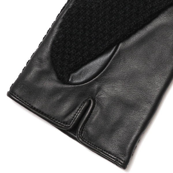  KURODA(クロダ) 革手袋 メンズ 鹿子編みニット×羊革 スマホ操作可能 本革 裏起毛 ブラック 黒 黒色 30代 40代 50代 男性 仕事 通勤 ビジネス プレゼント 化粧箱付き おしゃれ 暖かい 高級 KURODA(クロダ)