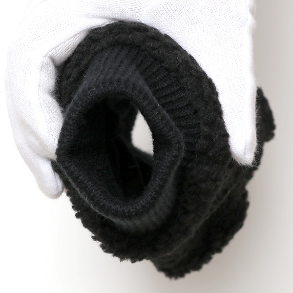  手袋 メンズ ボア フィンガーレス 暖かい 裏起毛 防寒 日本企画 ブランド ブラック 黒 黒色 タッチパネル スマホ操作可能 アメカジ アウトドア スポーツ おしゃれ 指無し グローブ KURODA(クロダ)