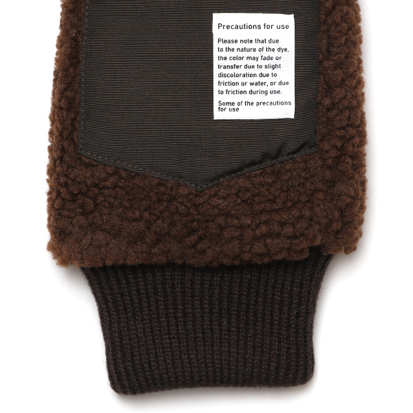  手袋 メンズ ボア フィンガーレス 暖かい 裏起毛 防寒 日本企画 ブランド ブラウン 茶 茶色 タッチパネル スマホ操作可能 アメカジ アウトドア スポーツ おしゃれ 指無し グローブ KURODA(クロダ)