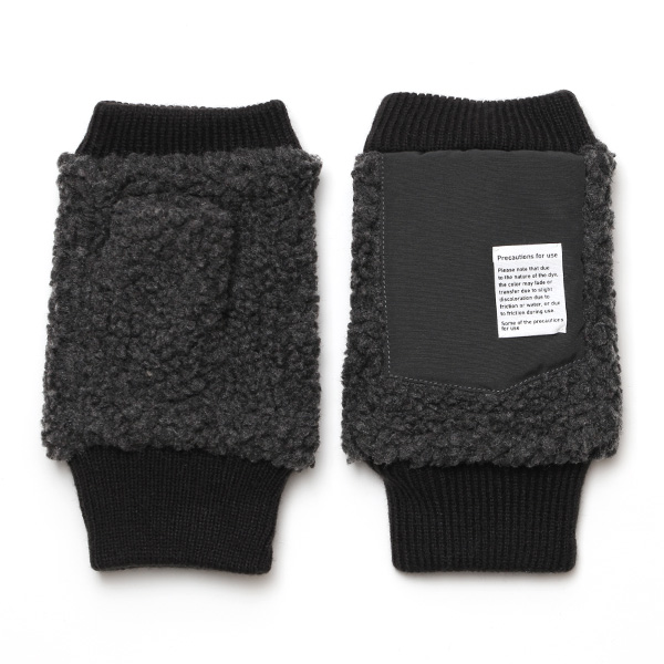 KURODA(クロダ) ボア フィンガーレス メンズ 手袋 ダークグレー