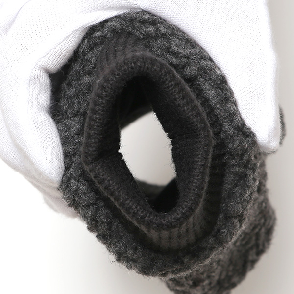  手袋 メンズ ボア フィンガーレス 暖かい 裏起毛 防寒 日本企画 ブランド ダークグレー グレー グレイ 灰色 タッチパネル スマホ操作可能 アメカジ アウトドア スポーツ おしゃれ 指無し グローブ KURODA(クロダ)