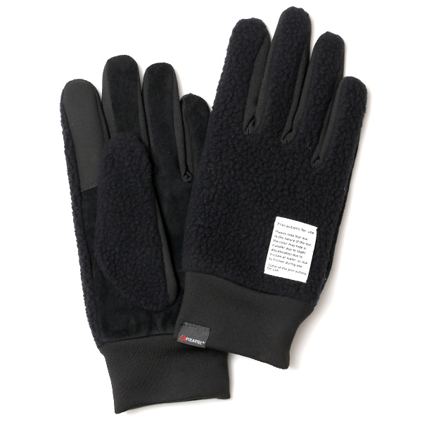 KURODA(クロダ) ボア スマホ操作可能 メンズ 手袋 ブラック