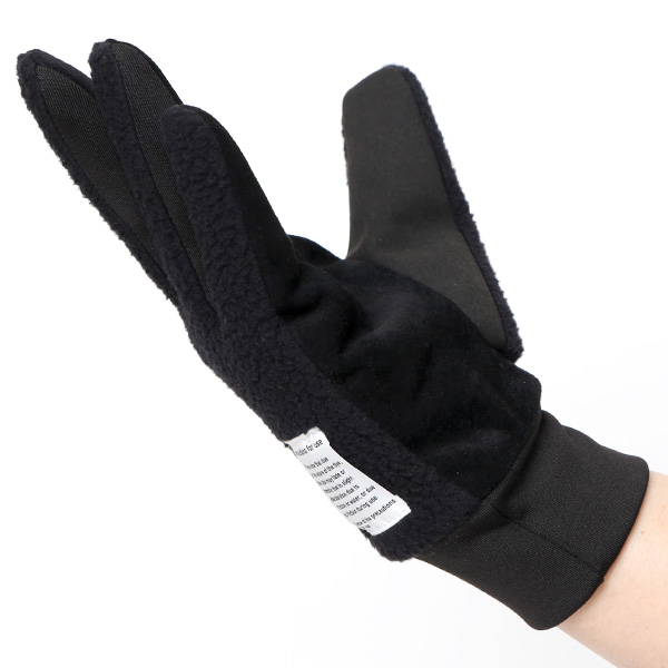  手袋 メンズ ボア 暖かい 裏起毛 防寒 日本製 ブランド ブラック 黒 黒色 タッチパネル スマホ操作可能 アメカジ アウトドア スポーツ おしゃれ 指無し グローブ KURODA(クロダ)