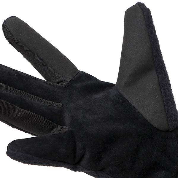  手袋 メンズ ボア 暖かい 裏起毛 防寒 日本製 ブランド ブラック 黒 黒色 タッチパネル スマホ操作可能 アメカジ アウトドア スポーツ おしゃれ 指無し グローブ KURODA(クロダ)