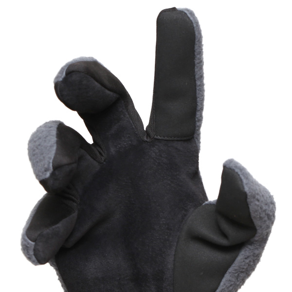  手袋 メンズ ボア 暖かい 裏起毛 防寒 日本製 ブランド グレー グレイ 灰色 タッチパネル スマホ操作可能 アメカジ アウトドア スポーツ おしゃれ 指無し グローブ KURODA(クロダ)