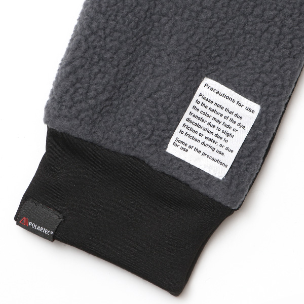  手袋 メンズ ボア 暖かい 裏起毛 防寒 日本製 ブランド グレー グレイ 灰色 タッチパネル スマホ操作可能 アメカジ アウトドア スポーツ おしゃれ 指無し グローブ KURODA(クロダ)