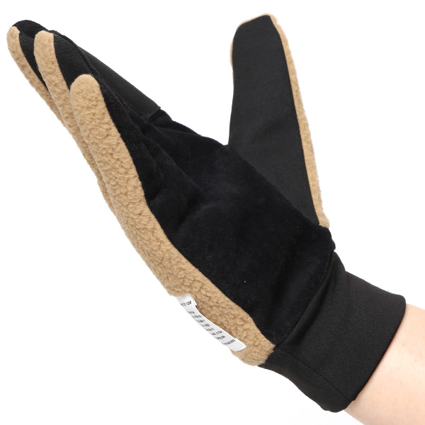  手袋 メンズ ボア 暖かい 裏起毛 防寒 日本製 ブランド ベージュ 肌色 タッチパネル スマホ操作可能 アメカジ アウトドア スポーツ おしゃれ 指無し グローブ KURODA(クロダ)