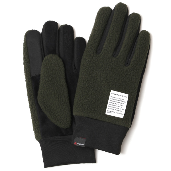 KURODA(クロダ) ボア スマホ操作可能 メンズ 手袋 カーキ