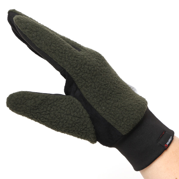  手袋 メンズ ボア 暖かい 裏起毛 防寒 日本製 ブランド グリーン 緑色 タッチパネル スマホ操作可能 アメカジ アウトドア スポーツ おしゃれ 指無し グローブ KURODA(クロダ)