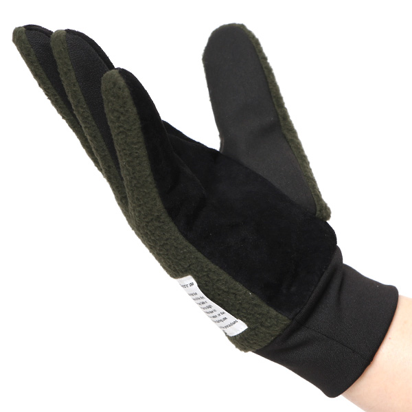  手袋 メンズ ボア 暖かい 裏起毛 防寒 日本製 ブランド グリーン 緑色 タッチパネル スマホ操作可能 アメカジ アウトドア スポーツ おしゃれ 指無し グローブ KURODA(クロダ)