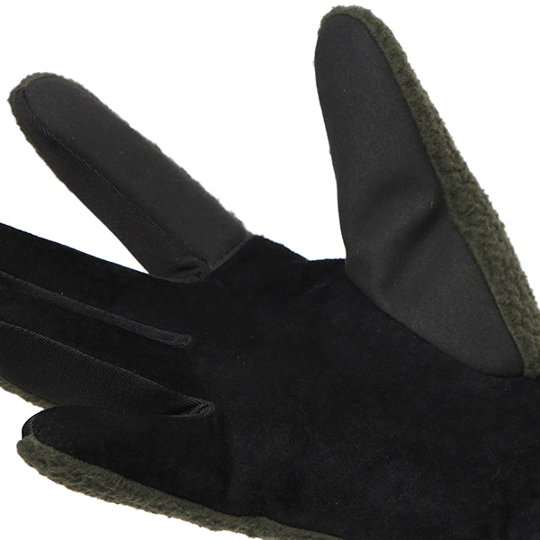  手袋 メンズ ボア 暖かい 裏起毛 防寒 日本製 ブランド グリーン 緑色 タッチパネル スマホ操作可能 アメカジ アウトドア スポーツ おしゃれ 指無し グローブ KURODA(クロダ)