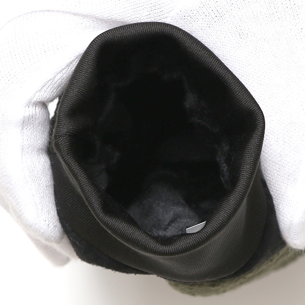  手袋 メンズ ボア 暖かい 裏起毛 防寒 日本製 ブランド グリーン 緑色 タッチパネル スマホ操作可能 アメカジ アウトドア スポーツ おしゃれ 指無し グローブ KURODA(クロダ)