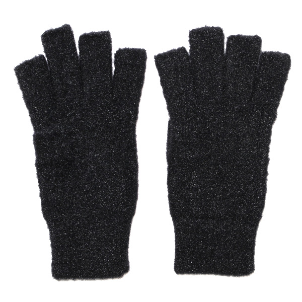 KURODA(クロダ) ナイロンソフトヤーン フィンガーレス メンズ 手袋 ブラック