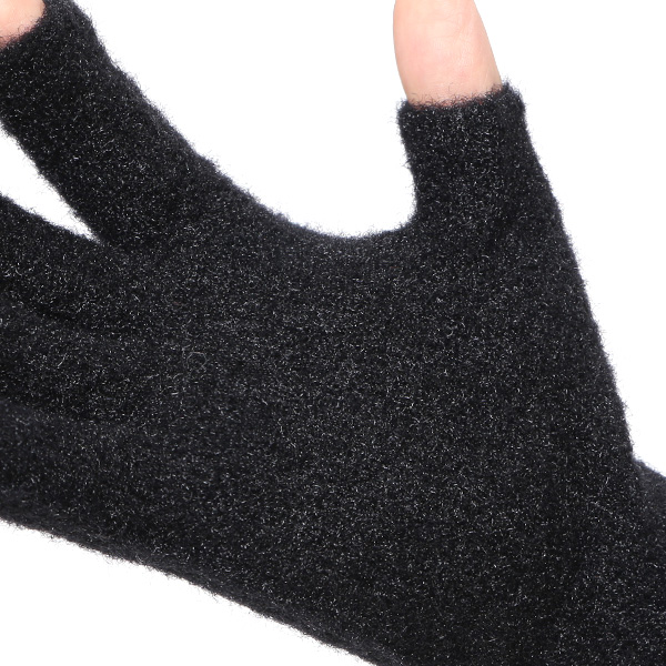  手袋 メンズ ナイロンソフトヤーン素材 防寒 暖かい 柔らかい 肌触り ブラック 黒 黒色 タッチパネル スマホ操作可能 日本企画 ブランド 男性 付け心地 良い 滑らか 履き心地 KURODA(クロダ)