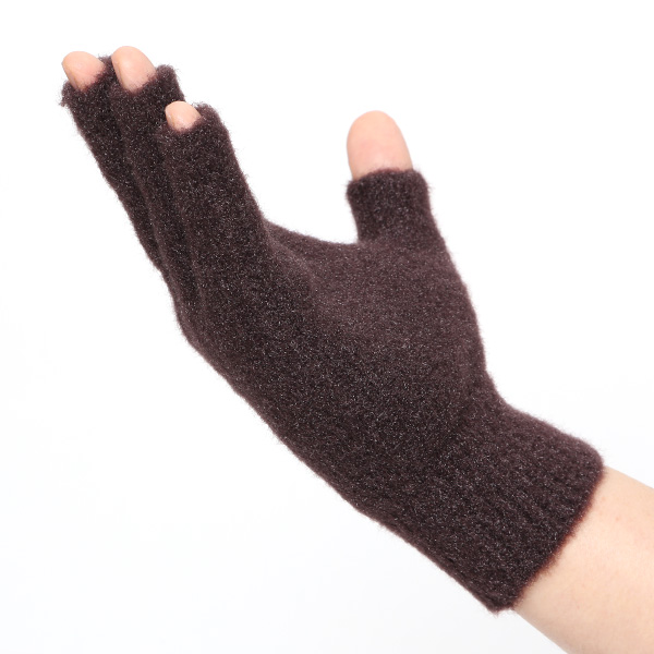  手袋 メンズ ナイロンソフトヤーン素材 防寒 暖かい 柔らかい 肌触り ダークブラウン ブラウン 茶 茶色 タッチパネル スマホ操作可能 日本企画 ブランド 男性 付け心地 良い 滑らか 履き心地 KURODA(クロダ)
