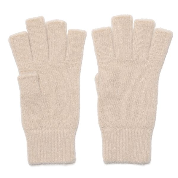 KURODA(クロダ) ナイロンソフトヤーン フィンガーレス メンズ 手袋 アイボリー