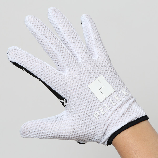 KURODA(クロダ) 手袋 自転車 メンズ スマホ操作可能 吸湿速乾 バイクグローブ ホワイト 白色 タッチパネル スマートフォン 通気性 耐久性 洗濯 手洗い可能 男性 プレゼント ギフト スポーツ PELLEK ペレック