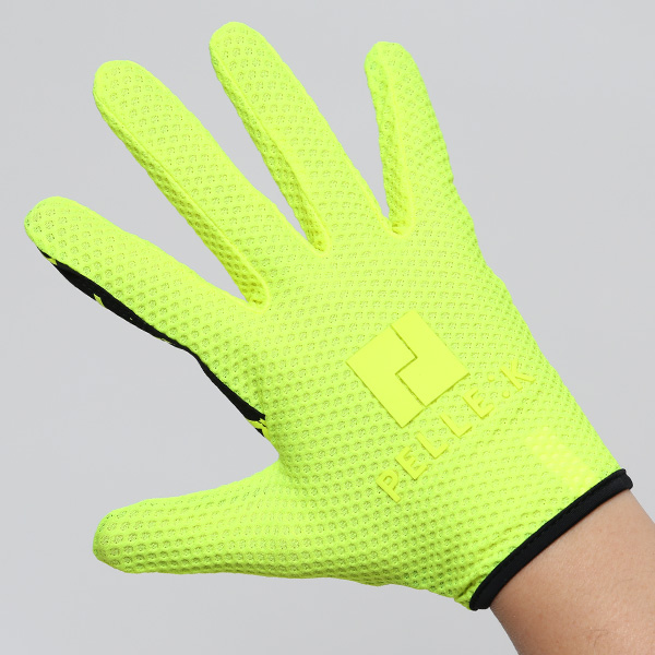  KURODA(クロダ) 手袋 自転車 メンズ スマホ操作可能  吸湿速乾 バイクグローブ イエロー 黄色 タッチパネル スマートフォン 通気性 耐久性 洗濯 手洗い可能 男性 プレゼント ギフト スポーツ PELLEK ペレック