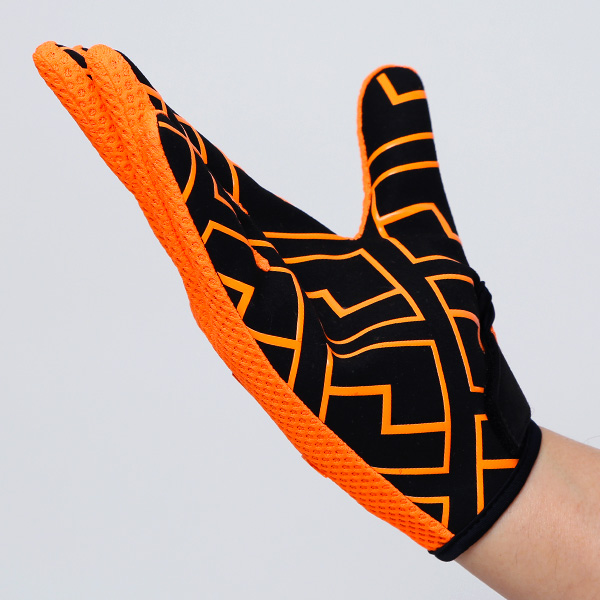 KURODA(クロダ) 手袋 自転車 メンズ スマホ操作可能 吸湿速乾 バイクグローブ オレンジ 橙色 タッチパネル スマートフォン 通気性 耐久性 洗濯 手洗い可能 男性 プレゼント ギフト スポーツ PELLEK ペレック