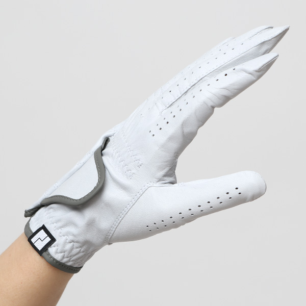  ゴルフグローブ 英国ピタード社製 羊革 レディース 右利き用(左手用) 日本製 全天候対応 本革手袋 グレー グレイ 灰色 おしゃれ 高級 女性 プレゼント ギフト クリスマス KURODA(クロダ) ペレック(PELLEK)