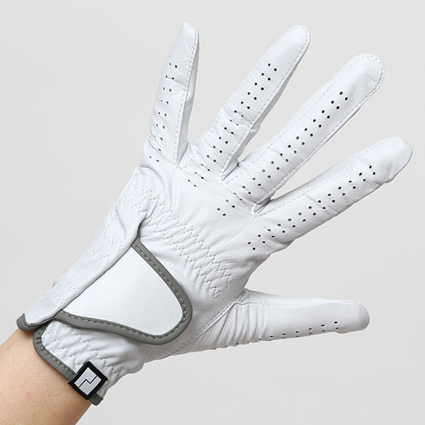  ゴルフグローブ 英国ピタード社製 羊革 レディース 右利き用(左手用) 日本製 全天候対応 本革手袋 グレー グレイ 灰色 おしゃれ 高級 女性 プレゼント ギフト クリスマス KURODA(クロダ) ペレック(PELLEK)