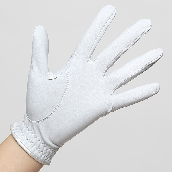 ゴルフグローブ 英国ピタード社製 羊革 レディース 右利き用(左手用) 日本製 全天候対応 本革手袋 ライトグレー グレー グレイ 灰色 おしゃれ 高級 女性 プレゼント ギフト クリスマス KURODA(クロダ) ペレック(PELLEK)