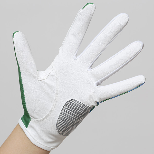  ゴルフ 手袋 レディース ブランド 両手 洗濯可 総柄 ゴルフグローブ 女性用 ストレッチ フィット感 速乾性 グリーン 緑色 スポーツ オシャレ プレゼント グローブ ゴルフ ブランド サイズ 19/21 ペレック(PELLEK)