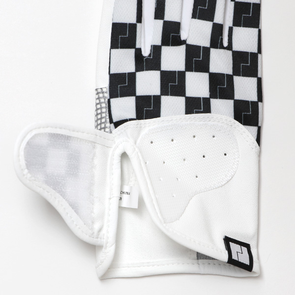  ゴルフ 手袋 レディース ブランド 両手 洗濯可 総柄 指無し フィンガーレス ゴルフグローブ ブラック 黒 黒色 女性用 ストレッチ フィット感 速乾性 スポーツ オシャレ プレゼント 日本ブランド サイズ 19/21 ペレック(PELLEK)