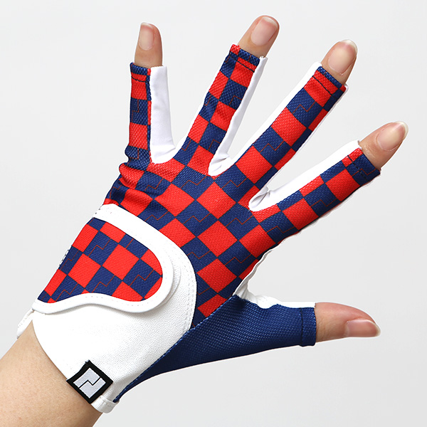  ゴルフ 手袋 レディース ブランド 両手 洗濯可 総柄 指無し フィンガーレス ゴルフグローブ ブルー ネイビー 青色 女性用 ストレッチ フィット感 速乾性 スポーツ オシャレ プレゼント 日本ブランド サイズ 19/21 ペレック(PELLEK)