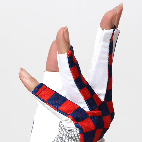  ゴルフ 手袋 レディース ブランド 両手 洗濯可 総柄 指無し フィンガーレス ゴルフグローブ ブルー ネイビー 青色 女性用 ストレッチ フィット感 速乾性 スポーツ オシャレ プレゼント 日本ブランド サイズ 19/21 ペレック(PELLEK)