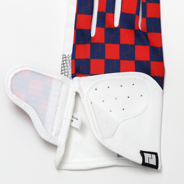  ゴルフ 手袋 レディース ブランド 両手 洗濯可 総柄 指無し フィンガーレス ゴルフグローブ ブルー ネイビー 青色 女性用 ストレッチ フィット感 速乾性 スポーツ オシャレ プレゼント 日本ブランド サイズ 19/21 ペレック(PELLEK)