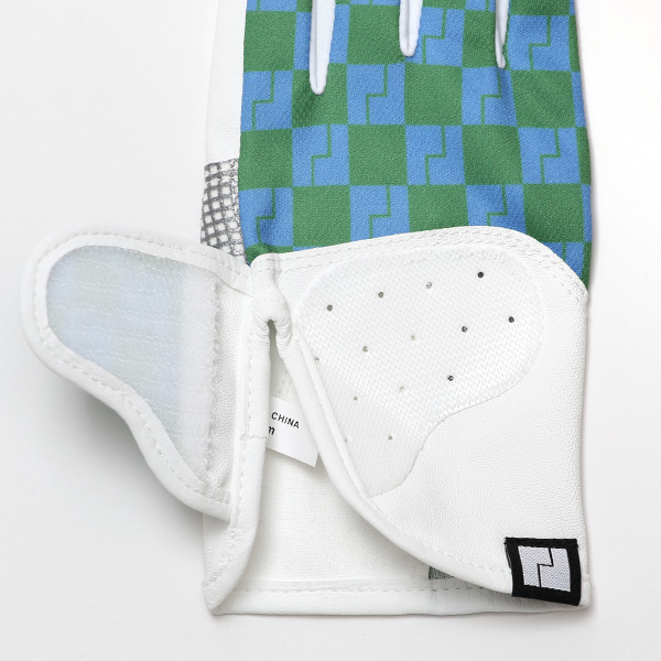  ゴルフ 手袋 レディース ブランド 両手 洗濯可 総柄 指無し フィンガーレス ゴルフグローブ グリーン 緑色 女性用 ストレッチ フィット感 速乾性 スポーツ オシャレ プレゼント 日本ブランド サイズ 19/21 ペレック(PELLEK)