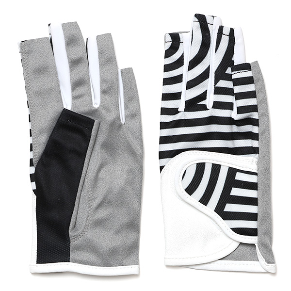 クロダ(KURODA) ペレック(PELLEK) レディース ゴルフグローブ シンセティックストレッチシリーズ 両手用 指先カット ブラック