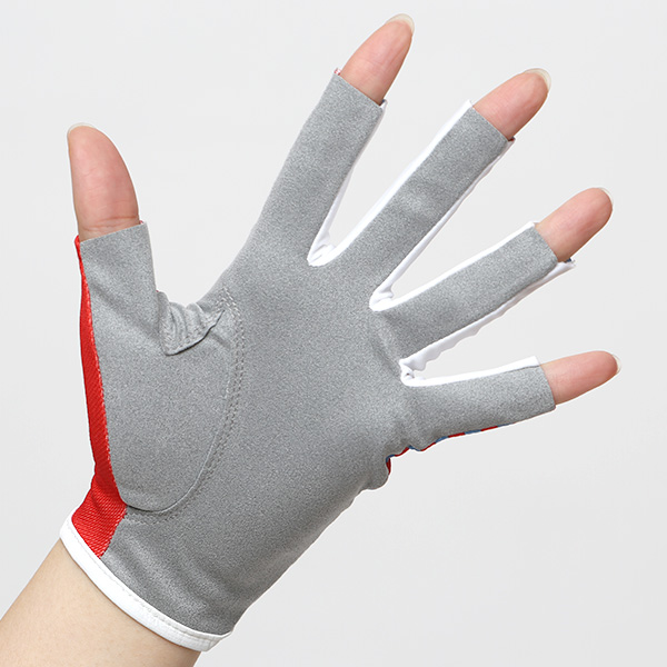  ゴルフ 手袋 レディース ブランド 両手 洗濯可 総柄 指無し フィンガーレス ゴルフグローブ レッド ワイン 赤色 女性用 ストレッチ フィット感 速乾性 スポーツ オシャレ プレゼント 日本ブランド サイズ 19/21 ペレック(PELLEK)