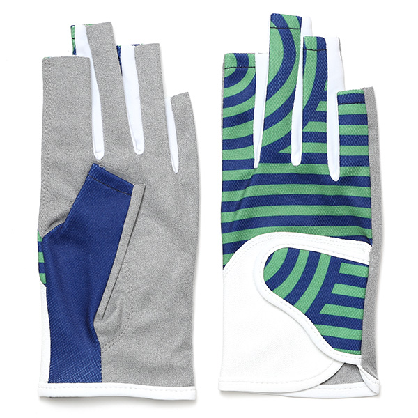 クロダ(KURODA) ペレック(PELLEK) レディース ゴルフグローブ シンセティックストレッチシリーズ 両手用 指先カット ネイビー