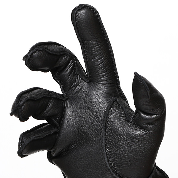  KURODA(クロダ) 鹿革 日本製 メンズ 革手袋 カシミヤ100％裏地 防寒 ブラック 黒 黒色 30代 40代 50代 60代 男性 プレゼント 暖かい 高級 ブランド ギフト 化粧箱付き