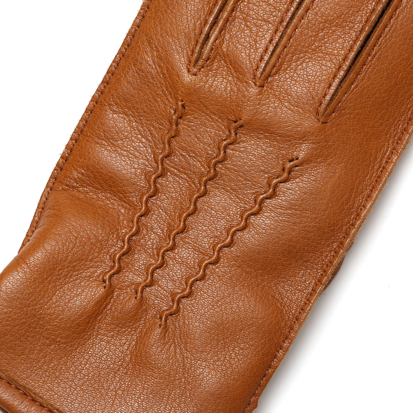  KURODA(クロダ) 鹿革 日本製 メンズ 革手袋 カシミヤ100％裏地 防寒 キャメル ブラウン 茶 茶色 30代 40代 50代 60代 男性 プレゼント 暖かい 高級 ブランド ギフト 化粧箱付き