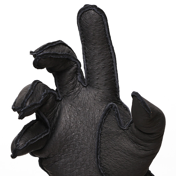 KURODA(クロダ) ペッカリー革 日本製 メンズ 革手袋 カシミヤ100%裏地 防寒 ブラック 黒 黒色 30代 40代 50代 60代 男性 プレゼント 暖かい 高級 ブランド ギフト 化粧箱付き