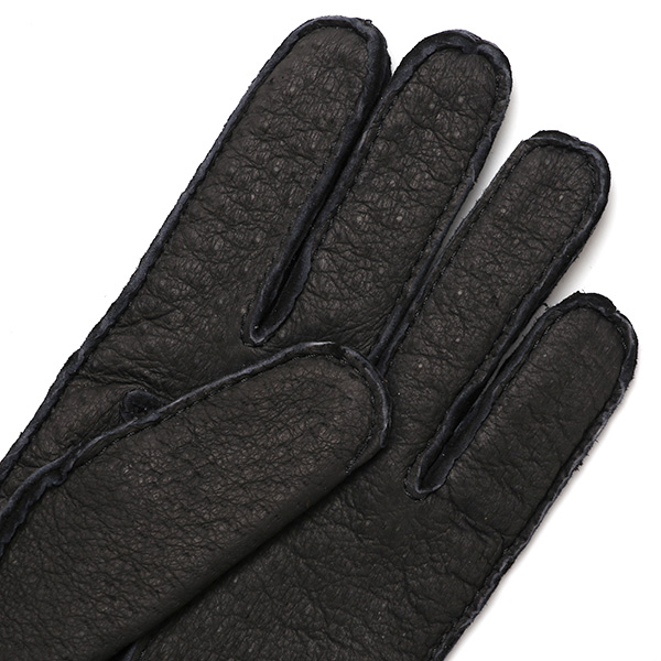 KURODA(クロダ) ペッカリー革 日本製 メンズ 革手袋 カシミヤ100%裏地 防寒 ブラック 黒 黒色 30代 40代 50代 60代 男性 プレゼント 暖かい 高級 ブランド ギフト 化粧箱付き