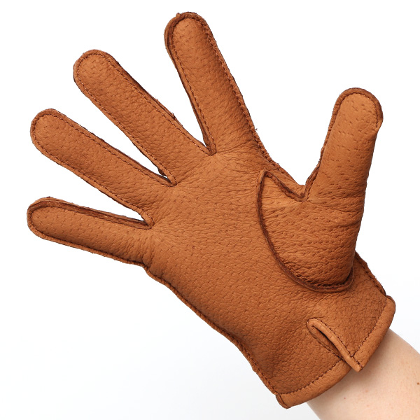 KURODA(クロダ) ペッカリー革 日本製 メンズ 革手袋 カシミヤ100%裏地 防寒 キャメル ブラウン 茶 茶色 30代 40代 50代 60代 男性 プレゼント 暖かい 高級 ブランド ギフト 化粧箱付き