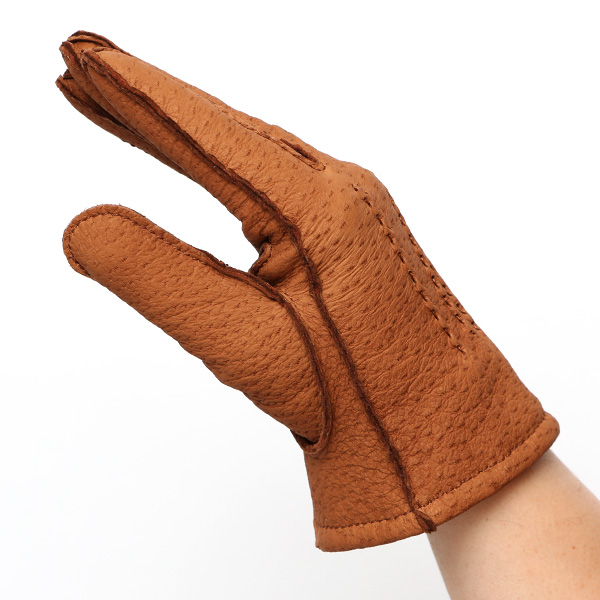 KURODA(クロダ) ペッカリー革 日本製 メンズ 革手袋 カシミヤ100%裏地 防寒 キャメル ブラウン 茶 茶色 30代 40代 50代 60代 男性 プレゼント 暖かい 高級 ブランド ギフト 化粧箱付き