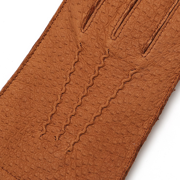 KURODA(クロダ) ペッカリー革 日本製 メンズ 革手袋 カシミヤ100%裏地 防寒 キャメル ブラウン 茶 茶色 30代 40代 50代 60代 男性 プレゼント 暖かい 高級 ブランド ギフト 化粧箱付き