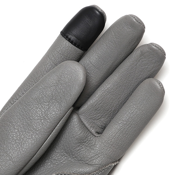  鹿革 日本製 バイクグローブ メンズ 自転車 ショート丈 手袋 スマホ操作可能 グレー グレイ 灰色 高級 ブランド 経年変化 味わい レザー スーツ 自転車通勤 ビジネス おしゃれ KURODA(クロダ) ペレック(PELLEK)