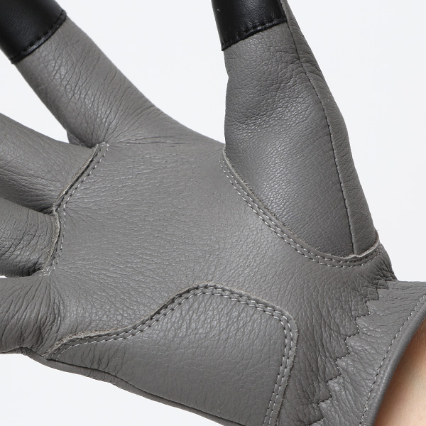  鹿革 日本製 バイクグローブ メンズ 自転車 ベルト付き 手袋 スマホ操作可能 グレー グレイ 灰色 高級 ブランド 経年変化 味わい レザー スーツ 自転車通勤 ビジネス おしゃれ KURODA(クロダ) ペレック(PELLEK)