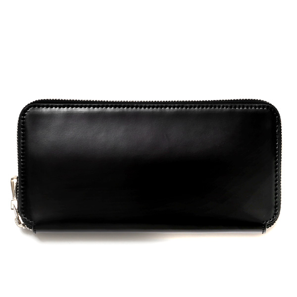  コードバン ラウンドファスナー 長財布 日本製 新喜皮革 レーデルオガワ アニリン染め 馬革 本革 ブラック 黒 黒色 YKK エクセラ 財布 大容量 小銭入れ ギフト プレゼント メンズ レディース ブランド KUBERA(クベラ)